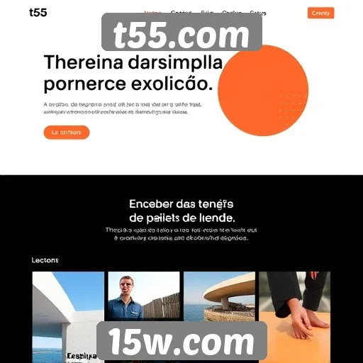 Tendências de design no site t55.com