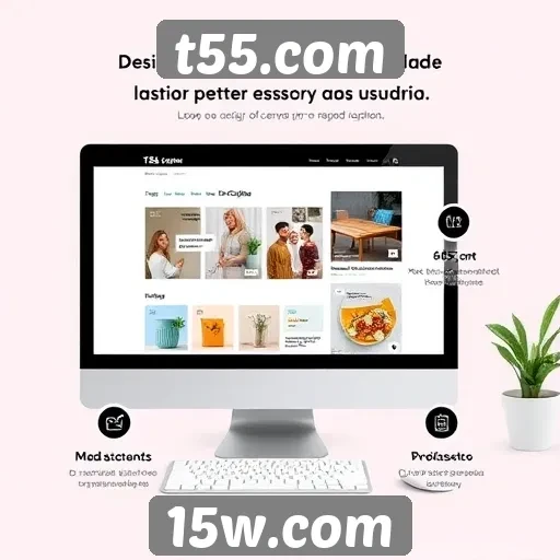 Características do design e usabilidade do site t55.com